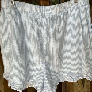 NWT And Now This, Women’s blue/white stripe short, size 2X